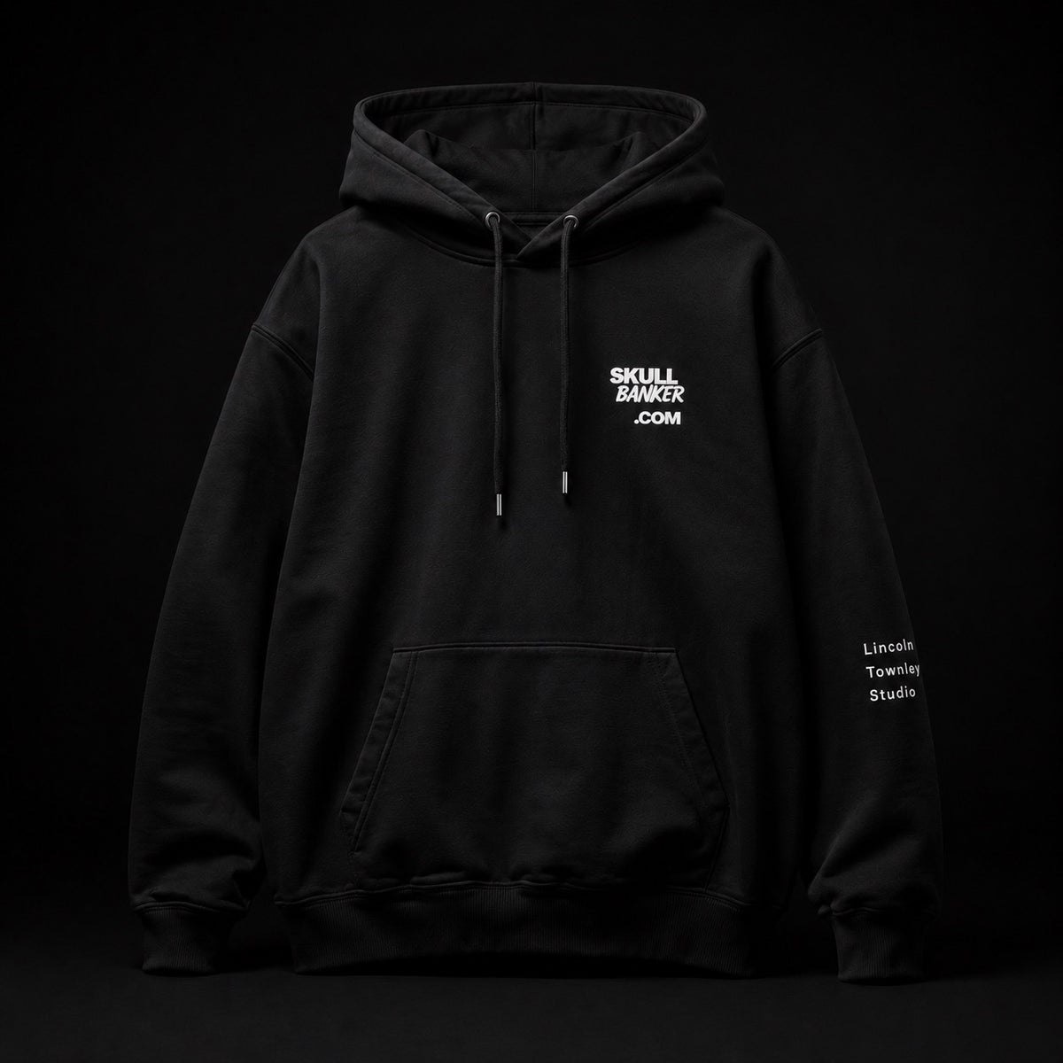 BLACK SKULL BANKER HOODIE