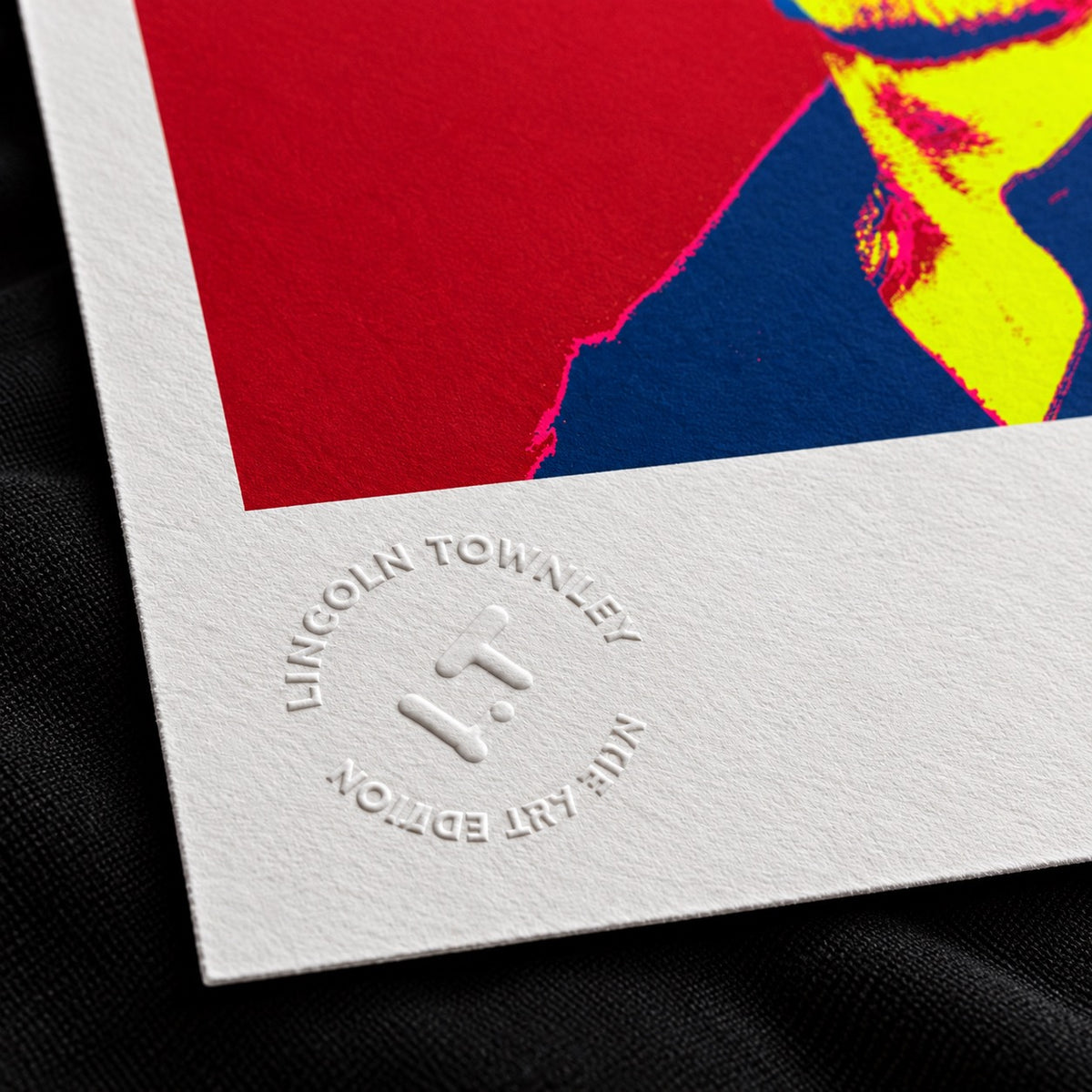 Brad Pitt Lincoln Townley fine art edition emboss detail
