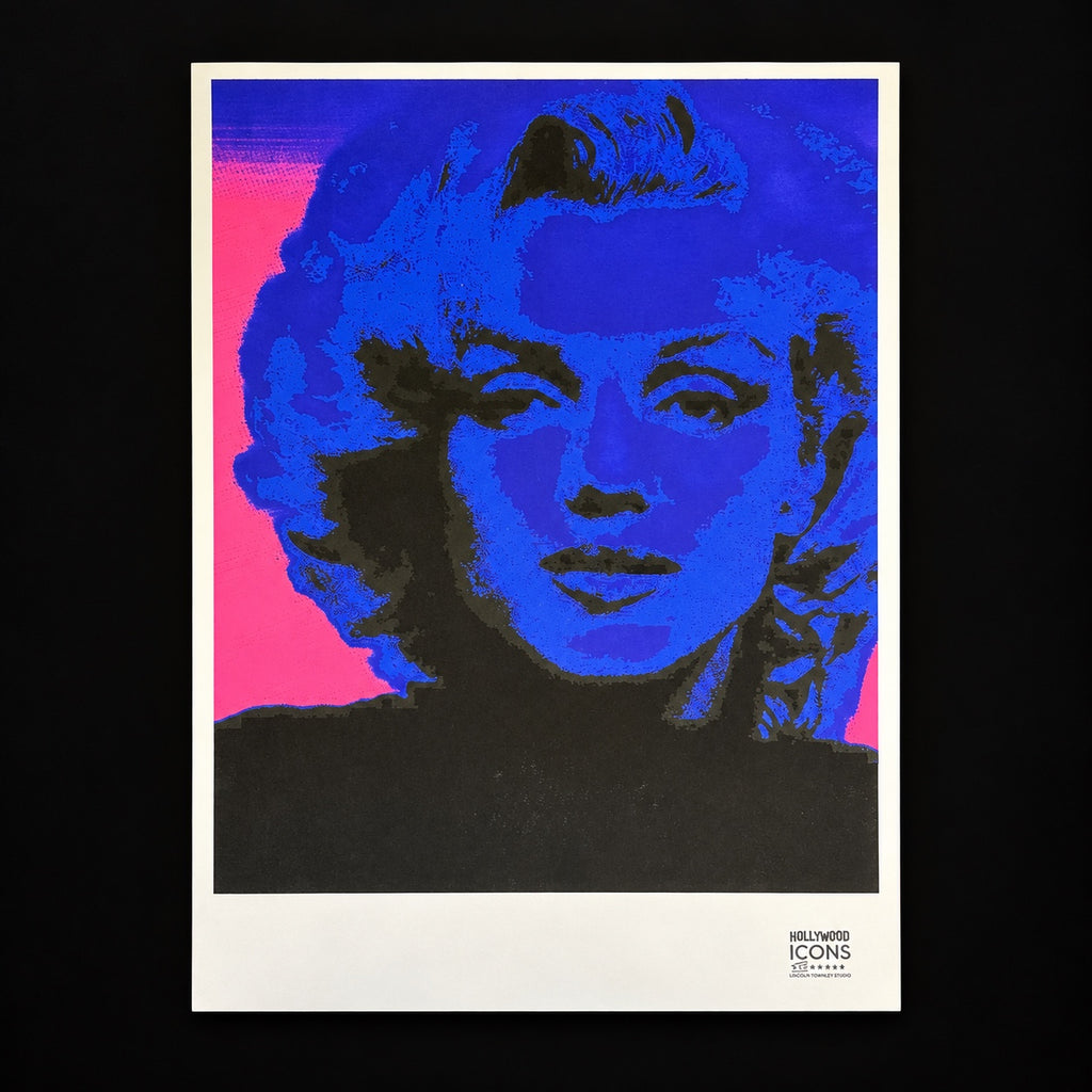 Blue Marilyn Monroe Lincoln Townley ICON Collection screen print