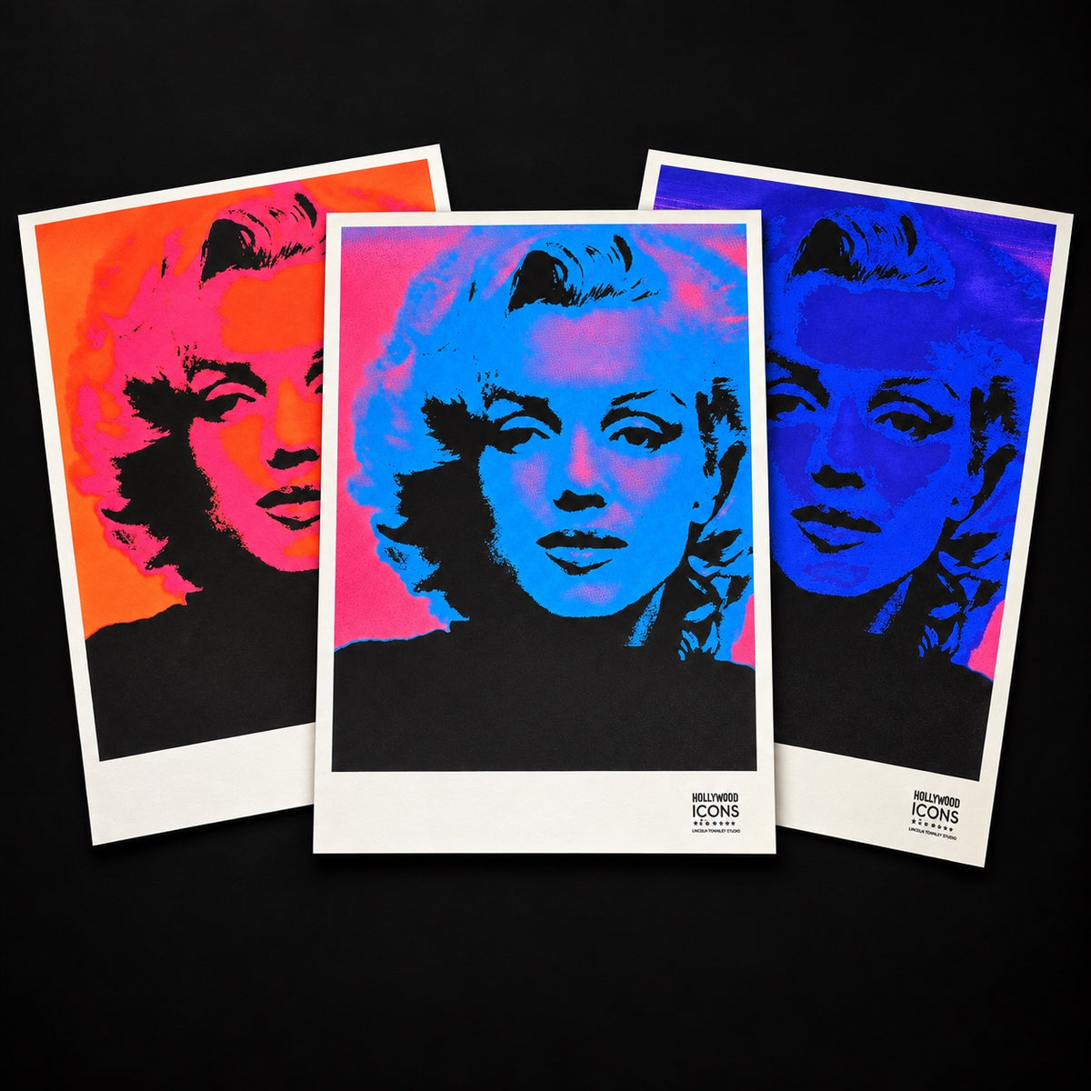 Marilyn Monroe complete triptych by Lincoln Townley