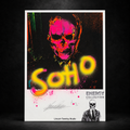 Skull Banker Print 06 Soho — A2 screen print on black gallery background